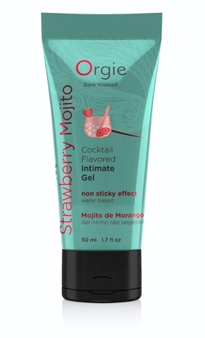 Съедобный интимный гель Orgie Lube Tube Cocktail Strawberry Mojito - 50 мл.