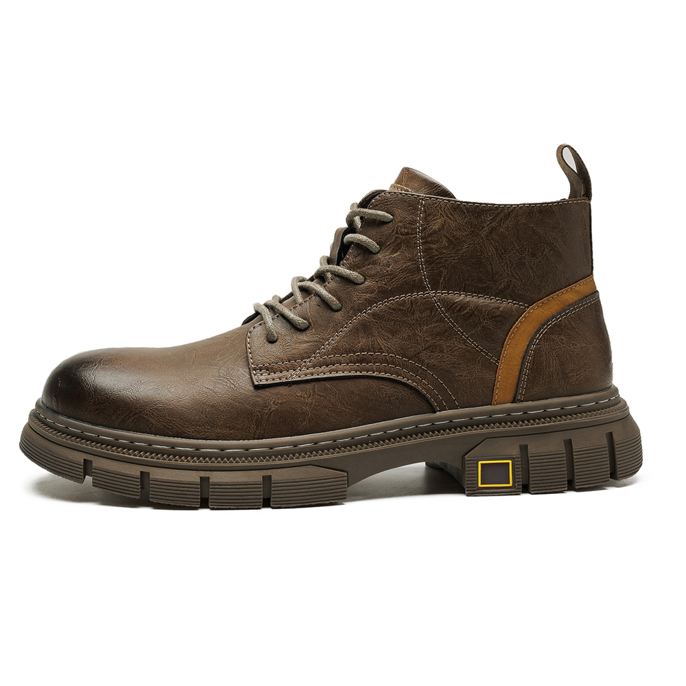 SOBB Work Boots Men"s Mid top Coffee/Black