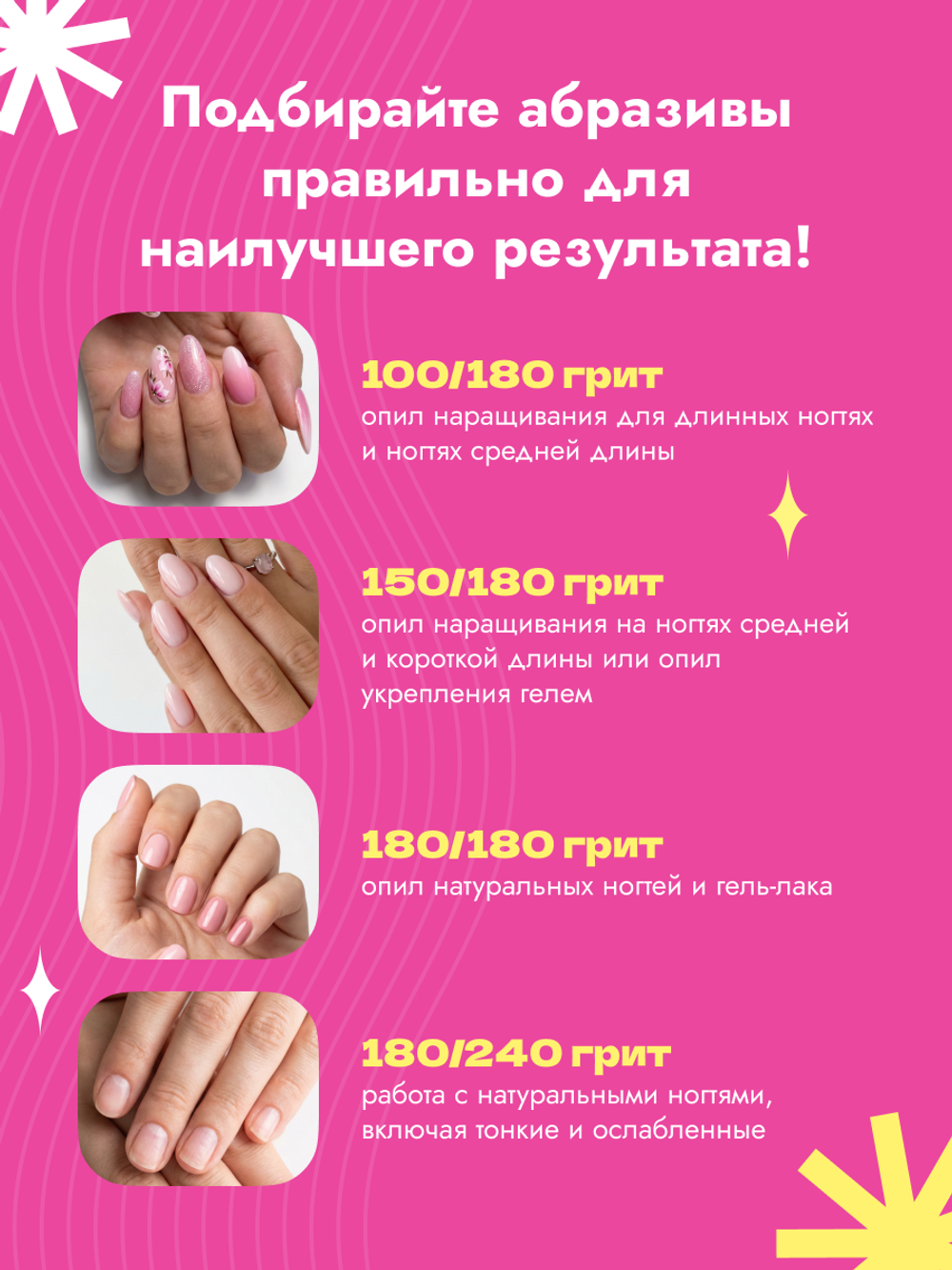 Пилки на деревянной основе, серые, размер С 50 шт