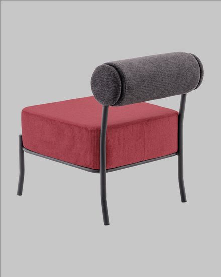 Кресло Ponpoun тёмно-серый бордо