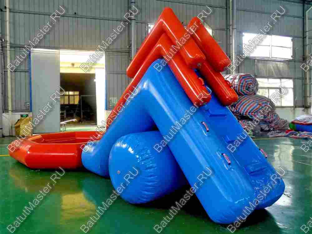 Надувная водная горка с бассейном «Пляжная», 6.5*3*2.5 м, герметичная