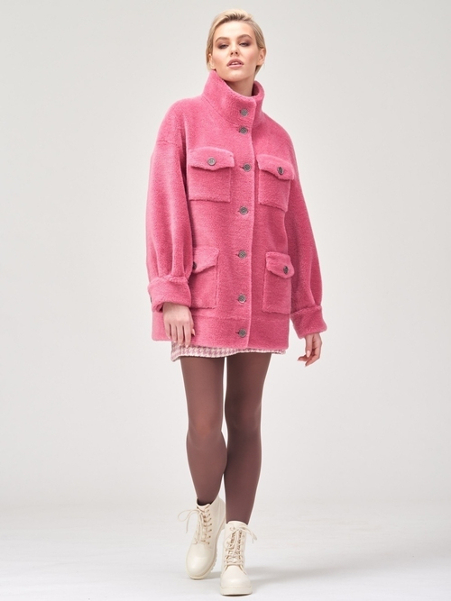 Куртка чебурашка из шерсти мериноса, розовая, SilverFox