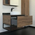 Тумба с раковиной Comforty Порто 00-00008926 75 дуб тёмно-коричневый