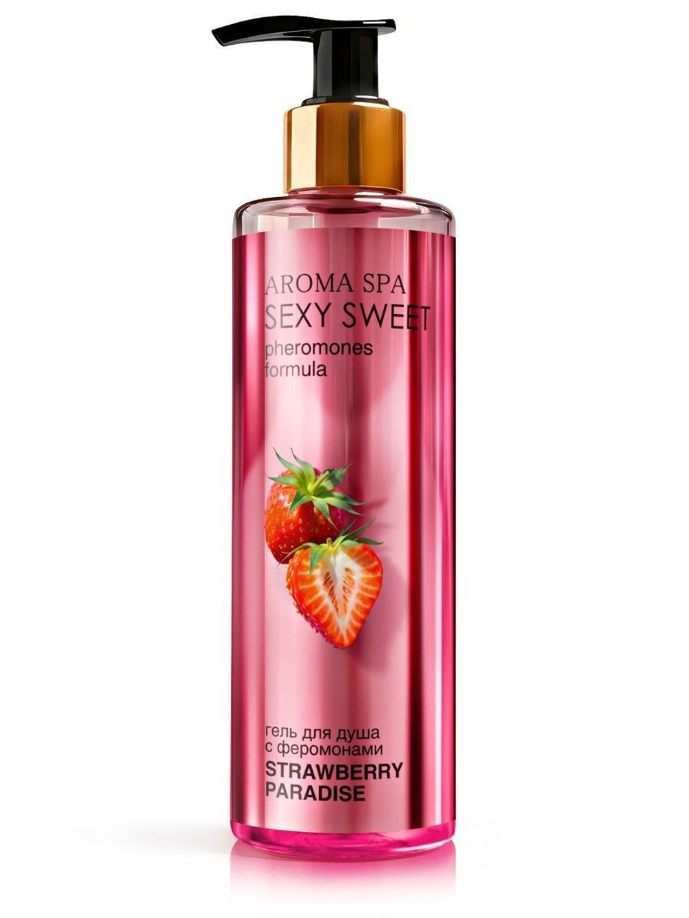 Гель для душа с феромонами и ароматом клубники Strawberry Paradise - 200 мл.
