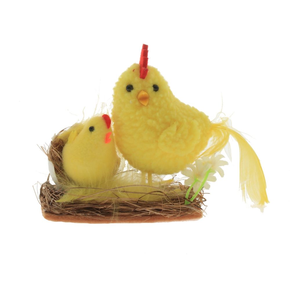 GAEM Фигурка декоративная "Курица с цыпленком", L9 W5,5 H9 см, 3в.