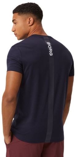 Мужская теннисная футболка Bjorn Borg Ace T-Shirt Stripe - ночное небо