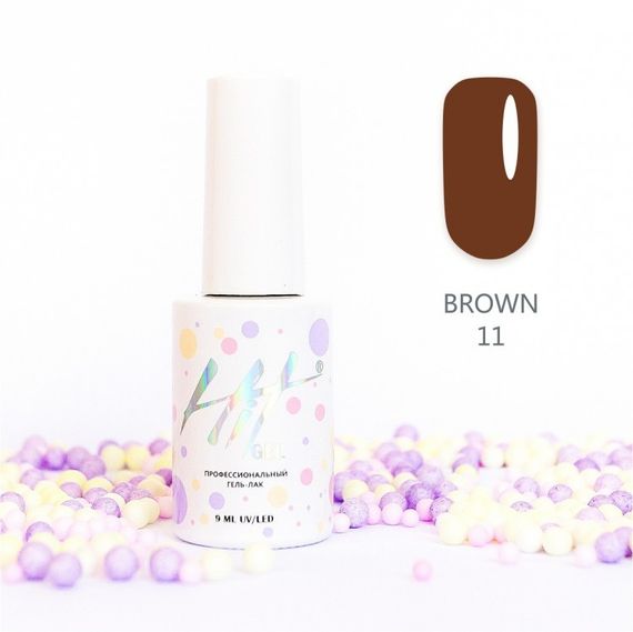 Гель-лак ТМ &quot;HIT gel&quot; №11 Brown, 9 мл