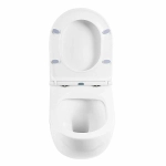 Унитаз подвесной BelBagno ONDA BB066CHR безободковый, с крышкой микролифт, с инсталляцией и кнопкой хром