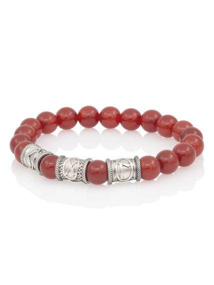 Браслет из натурального сердолика с рунами Кеназ, Гебо, Лагуз - Женская привлекательность, вид сбоку 2