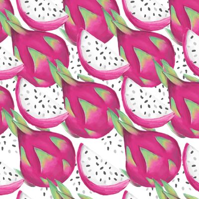 Драконовый фрукт летний принт