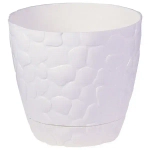 Кашпо КАМНИ D150мм 1,4л Белый 0,128,147х0,147м