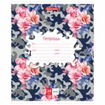 Тетрадь 24 л. BRAUBERG клетка, обложка картон, "КАМУФЛЯЖ", 403584, 5шт