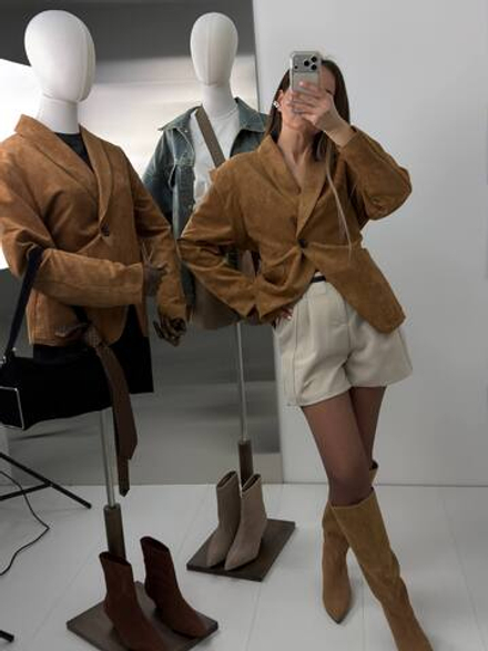 Куртка-пиджак женский артикул 989 цвет "кэмел"