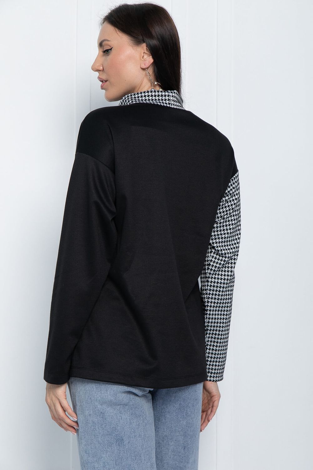 Блуза Элли (черно-белая) Б11305 LT Collection