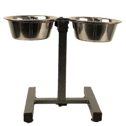 Миска двойная Mr.Kranch из нержавеющей стали на штативе 2х875 мл