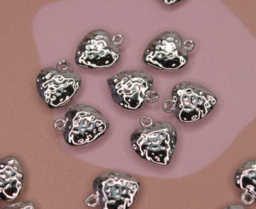 Подвеска сердце мятая 11 мм