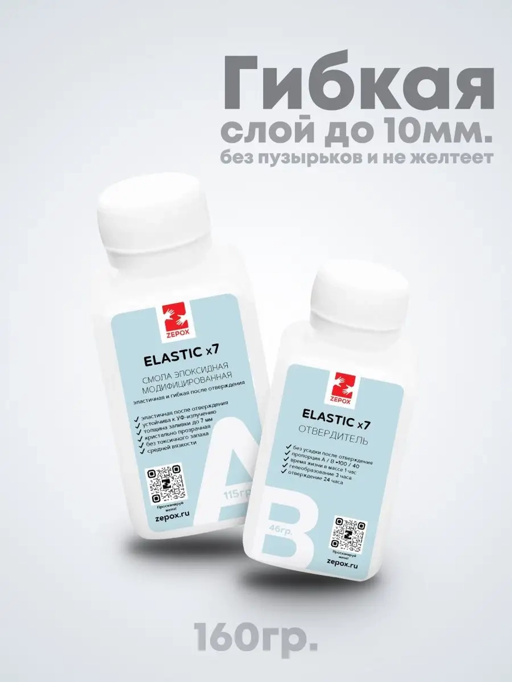 Эпоксидная смола для творчества гибкая Zepox Elastic