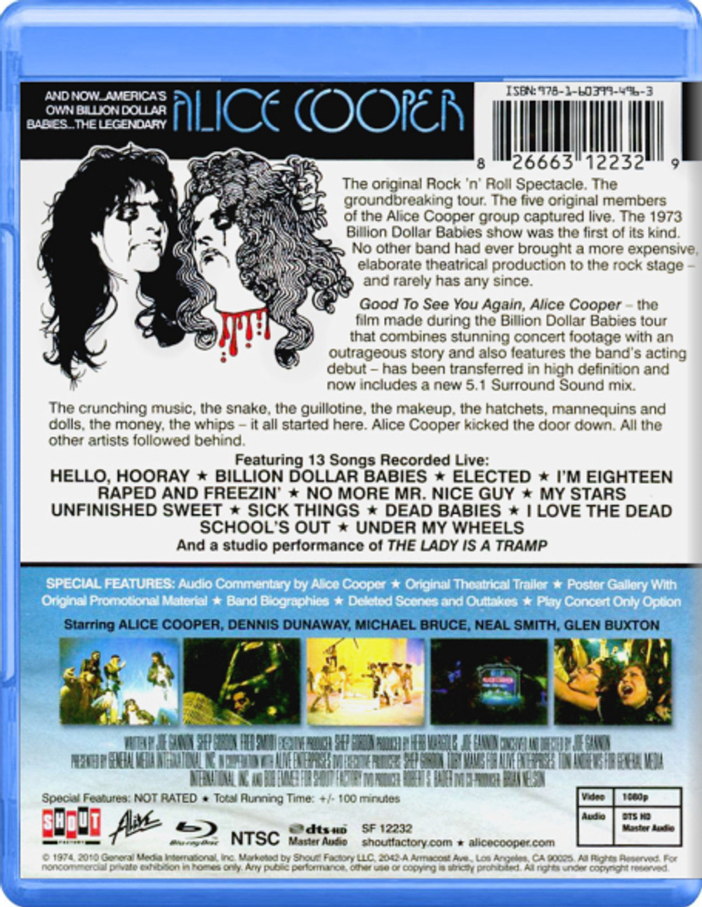 Alice Cooper / Good To See You Again, Alice Cooper - Live 1973: Billion Dollar Babies Tour (Blu-ray)