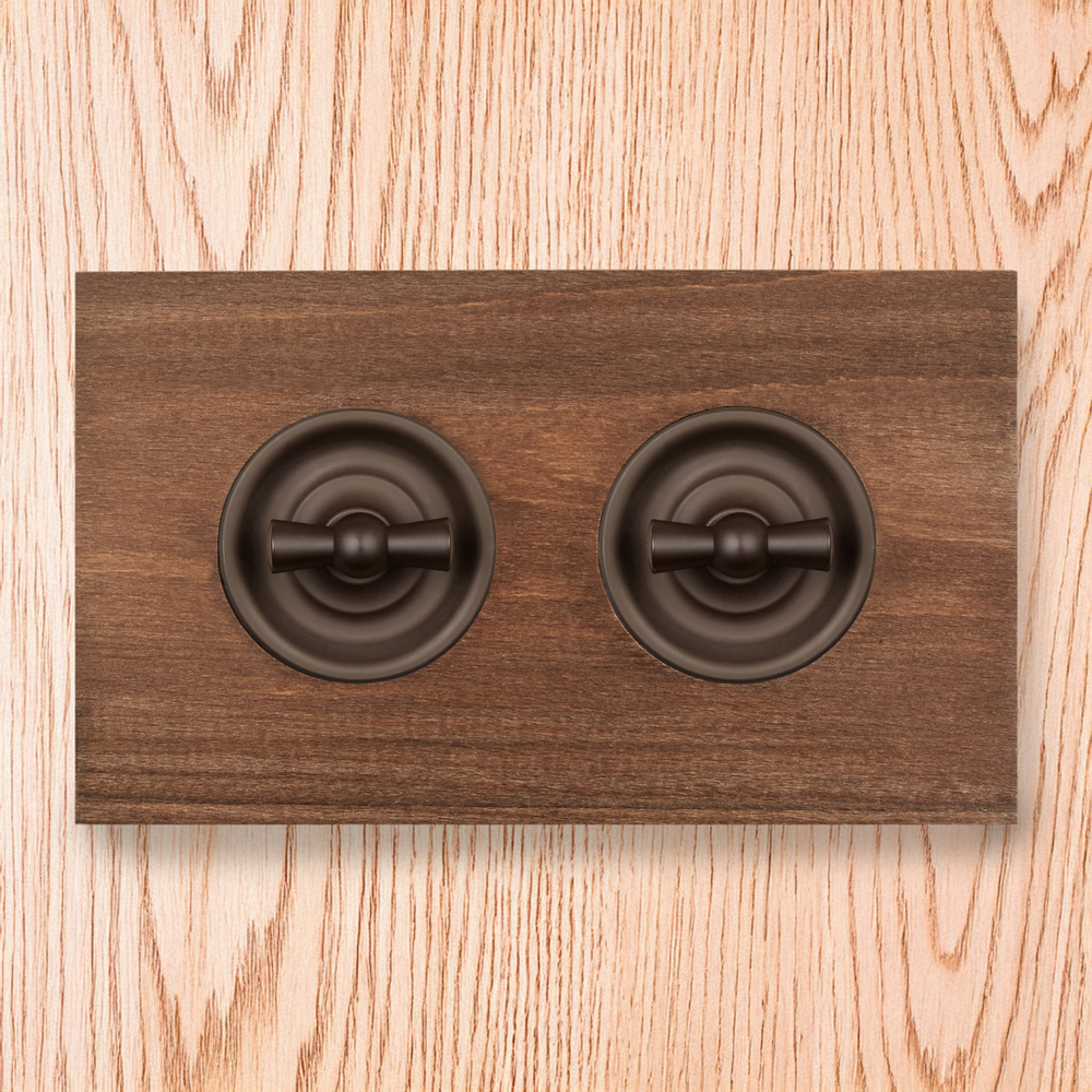 Рамка 2-х постовая, скрытый монтаж, Шедель Форест, дерево, цвет винтаж BF7-620-18