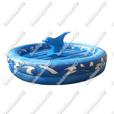 Надувной аттракцион Родео, дельфин+батут, "Дельфин", 5*5*3 м
