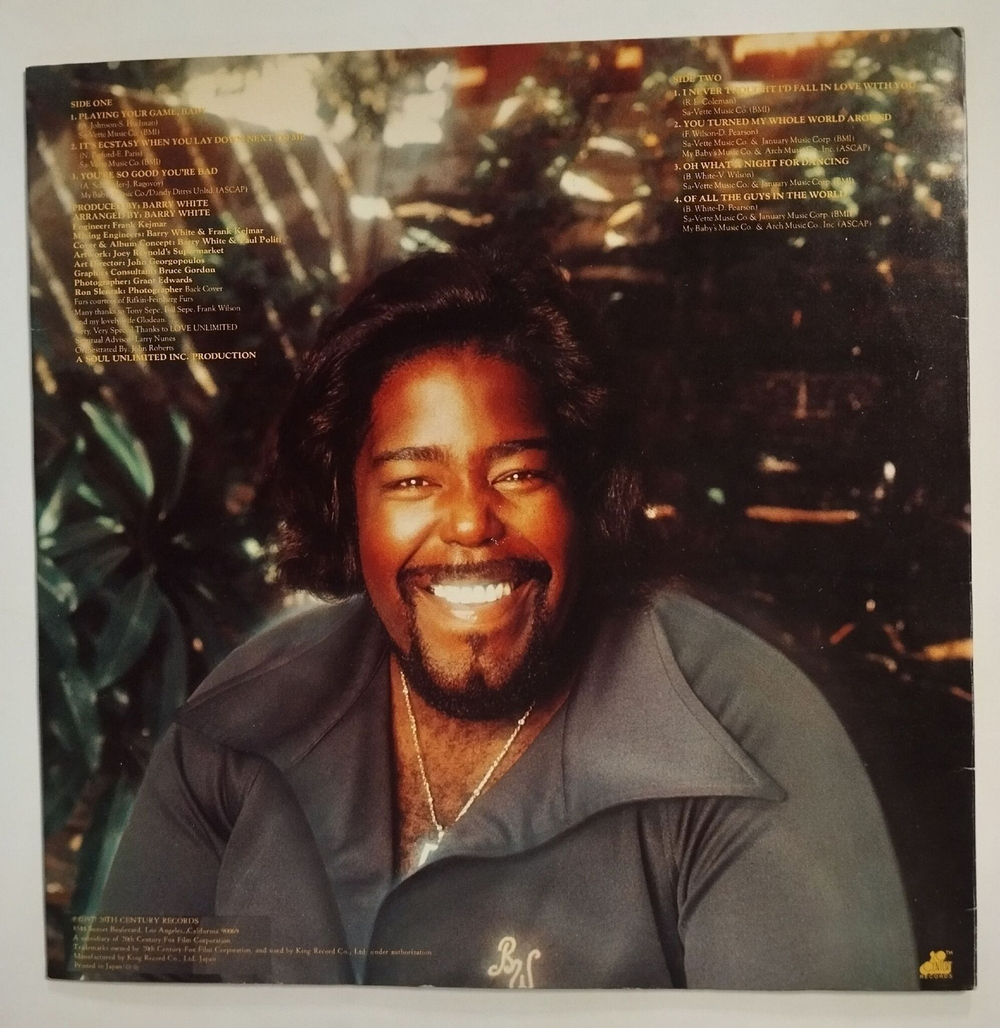 Винтажная виниловая пластинка LP Barry White Sings For Someone You Love (Japan 1977) (No Obi)