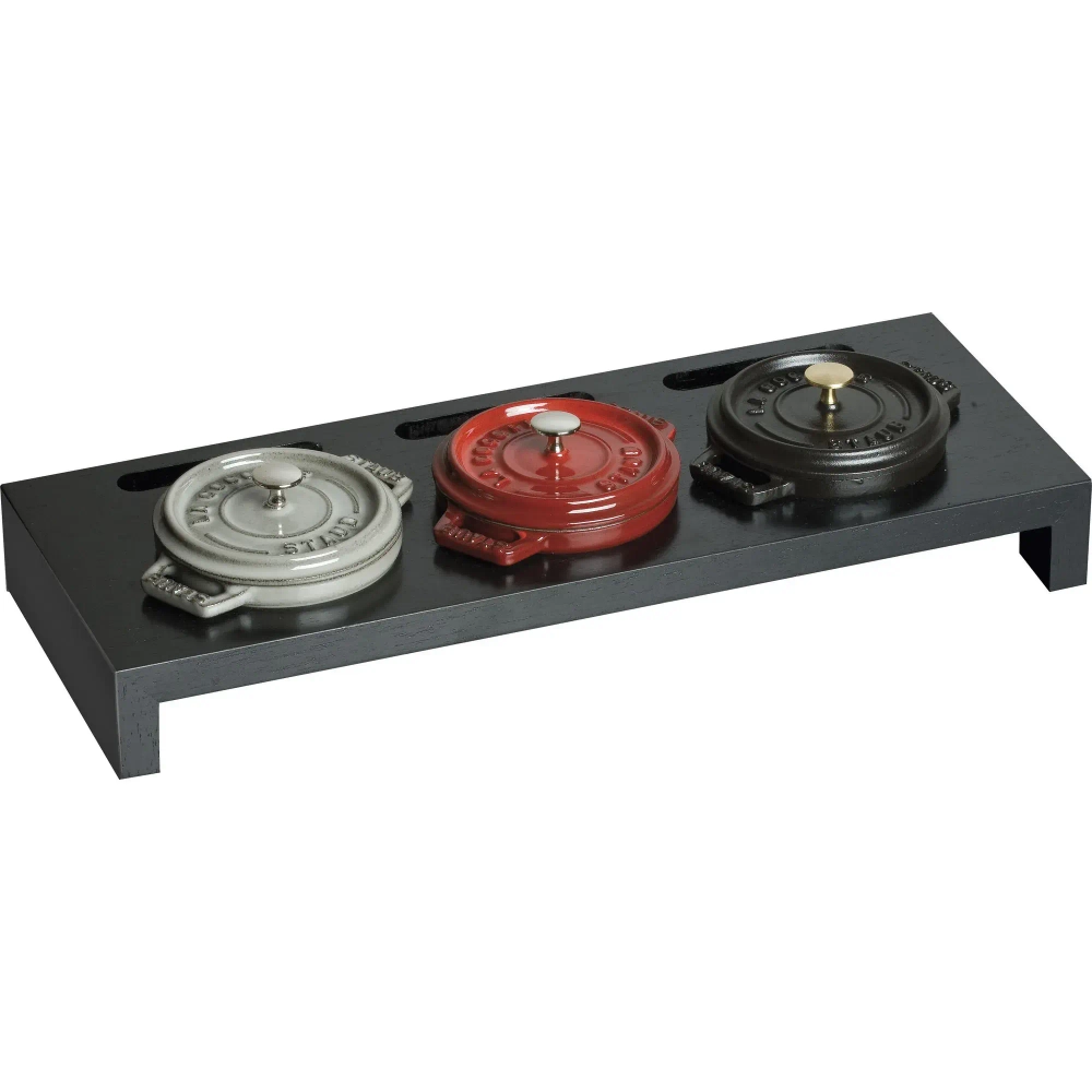 STAUB Подставка для 3 мини-кокотниц черная