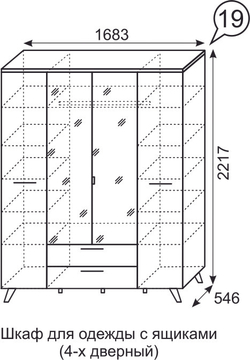 Шкаф для одежды Sofia 19