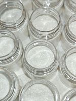 Блёстки Глиттер 301-02мм Белый прозрачный глянец - универсальные