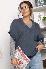 Костюм трикотажный Уютный шарм (серо-синий) К14251-5М LT Collection