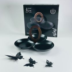 Lenardi 235-046 Менажница 24см BLACKWOOD в под.уп.(х18)Фарфор