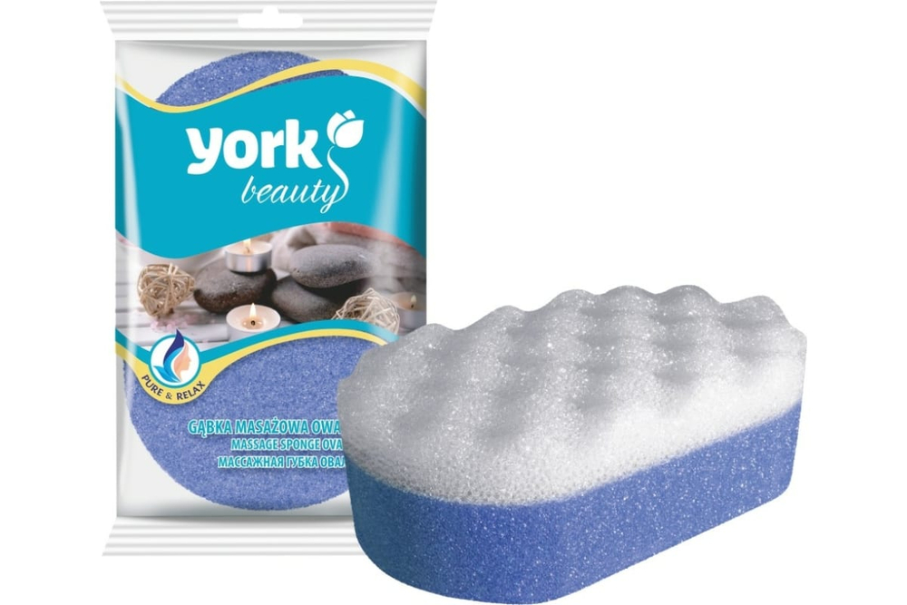 Губка массажная (овал)  YORK арт.1101 (О-12), 011010