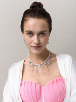 Серьги "Lollipops" Green Silver