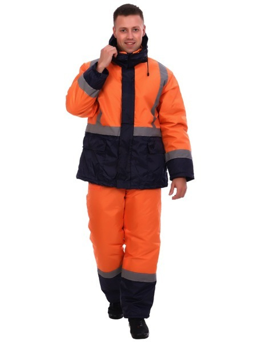 Костюм сигнальный оранжевый зимний