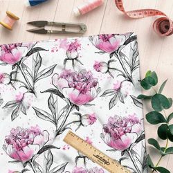 Ткань оксфорд 600 живописные цветы