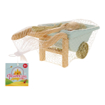 Набор для игры в песок с тачкой (5предм.) ведерко,совок,грабли,форм,сет.212-7