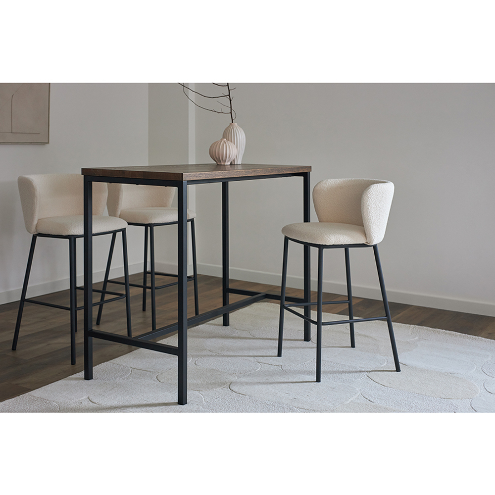 Стул барный Bergenson Bjorn Foggy, букле, молочный