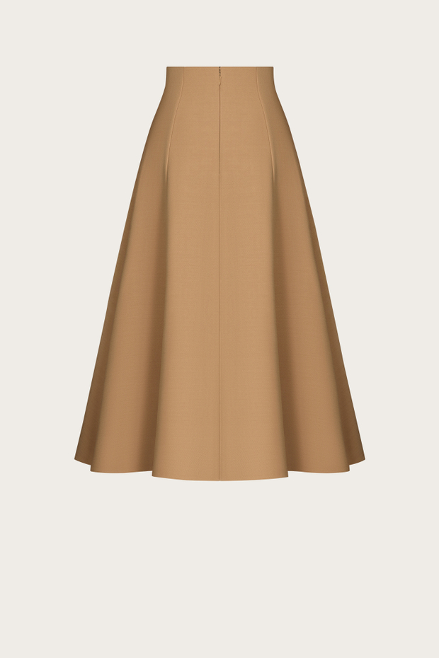 ЮБКА ИЗ БЕЖЕВОЙ ШЕРСТИ