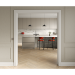 Стул барный LATITUDE Ror, Round, велюр, черный/темно-красный