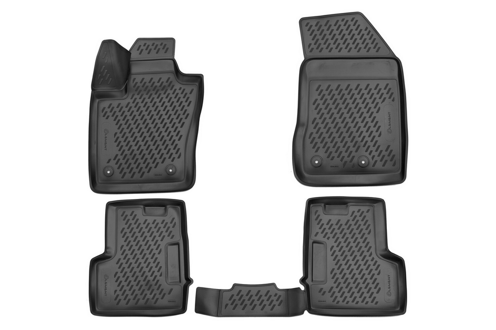 Коврики Standard, 3D в салон JEEP Renegade, 2015 - , 4 шт. (полиуретан, чёрные) Element.CARJEP00013