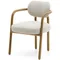 Стул Melqui из массива дуба с мягкой бежевой обивкой | La Forma | Италия