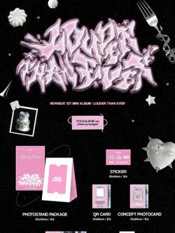 Альбом NEWBEAT - LOUDER THAN EVER 1st Mini Album POCAALBUM SET (9 items)
