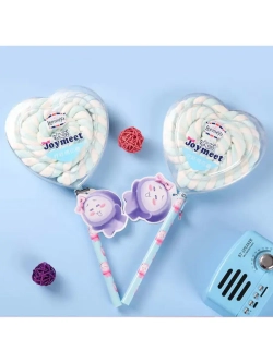 Воздушный зефир на палочке Голубое Сердце 60 г * 10 шт