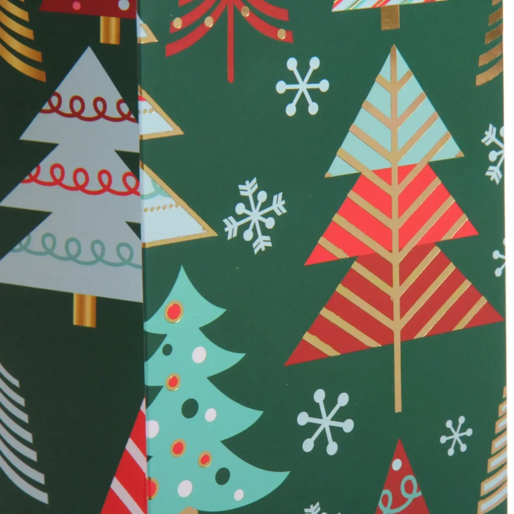 Пакет под бутылку «Зимний вечер» 11*38*11 см, микс