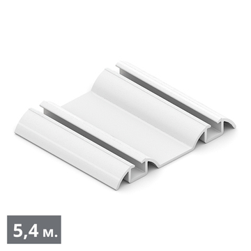 СТАНДАРТ Направляющая нижняя двухполозная (5,40 м) белый глянец (RAL) (AS0504) Aristo