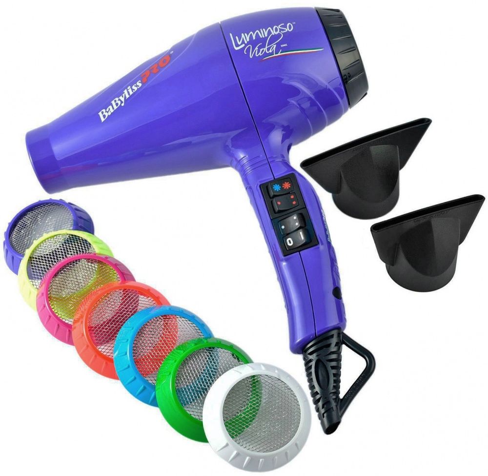 Профессиональный фен BaByliss PRO Luminoso+ Ionic Viola BAB6360IPE 2100w - 8