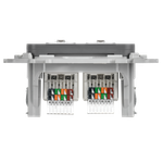 FLITE Розетка 2-местная компьютерная RJ45 категория 5Е UTP РК5е-2-0-ФлМА мокрый асфальт IEK