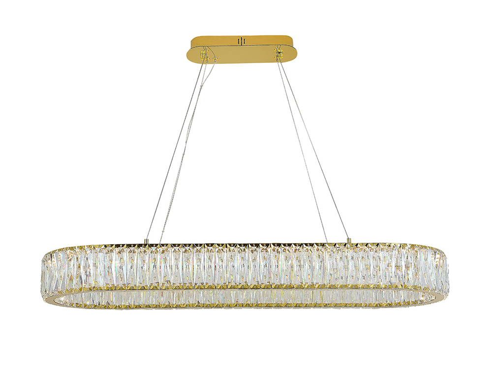 Подвесная светодиодная люстра Newport CRYSTAL 8240/90 oval gold, М0067858