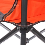 Кресло складное с подлокотниками до 120кг Турист 62*63*95см серо-оранжерое