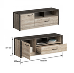 Тумба ТВ Клео Дуб Юкон/Ателье темное