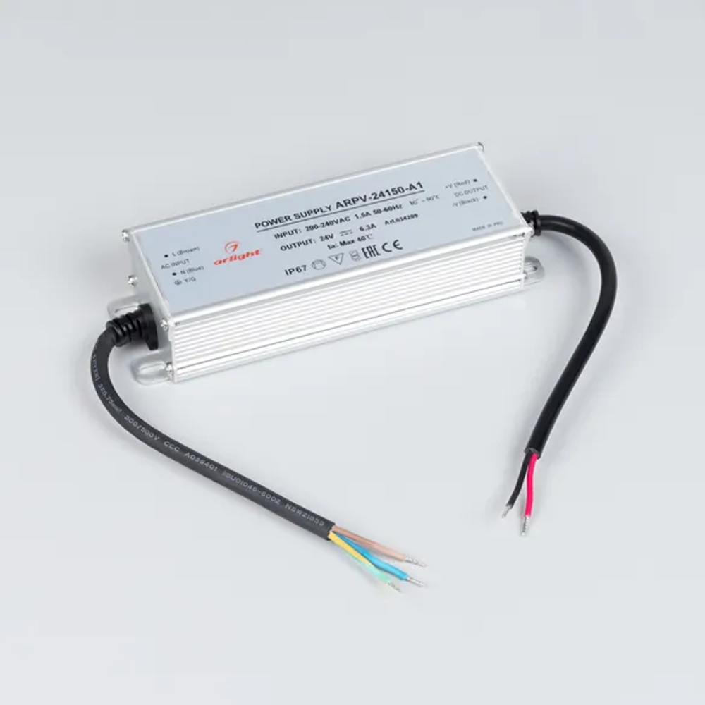Блок питания ARPV-24150-A1 (24V, 6.25A, 150W) (Arlight, IP67 Металл, 3 года) 034209
